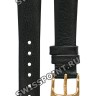 Черный кожаный ремешок Tissot T600046880 / T610046881, 15/12, розовая пряжка, для часов Tissot Odaci-T T133.210.36.056.00