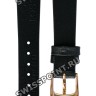 Черный кожаный ремешок Tissot T600046880 / T610046881, 15/12, розовая пряжка, для часов Tissot Odaci-T T133.210.36.056.00