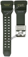 Зеленый полимерный ремешок Casio 10568737 для часов Casio G-Shock Rangeman GPR-B1000-1B