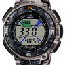 Неразборная часть титанового браслета Casio с надписью Triple sensor для часов Casio PRG-240T-7E