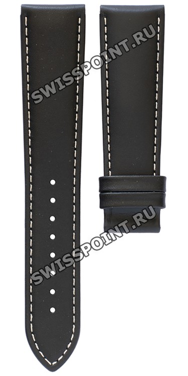 Черный кожаный ремешок Tissot T610044600, теленок, 21/18, без замка, для часов Tissot Gentleman T127.407, T127.410