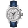 Синий кожаный ремешок Tissot T610034140, 16/14, лаковый, без замка, для часов Tissot PRC 200 T055.217, T055217A