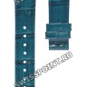 Синий кожаный ремешок Tissot T610034140, 16/14, лаковый, без замка, для часов Tissot PRC 200 T055.217, T055217A