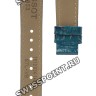 Синий кожаный ремешок Tissot T610034140, 16/14, лаковый, без замка, для часов Tissot PRC 200 T055.217, T055217A