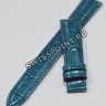Синий кожаный ремешок Tissot T610034140, 16/14, лаковый, без замка, для часов Tissot PRC 200 T055.217, T055217A