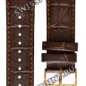 Коричневый кожаный ремешок Orient QUDFJBRT, 22/20 мм, розовая пряжка, для часов Orient AG00002W
