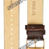Коричневый кожаный ремешок Orient QUDFJBRT, 22/20 мм, розовая пряжка, для часов Orient AG00002W