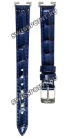 Синий кожаный ремешок Tissot T600046152, 12/10, стальная пряжка, для часов Tissot Heritage T128.109.16.042.00 Heritage Porto