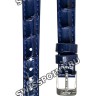 Синий кожаный ремешок Tissot T600046152, 12/10, стальная пряжка, для часов Tissot Heritage T128.109.16.042.00 Heritage Porto