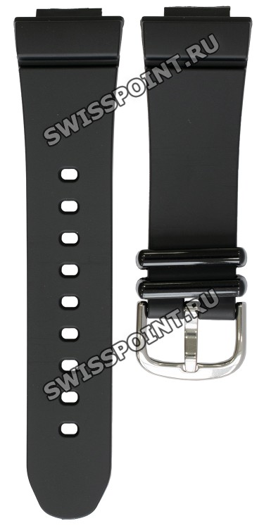 Черный полимерный ремешок Casio 10389108 для часов Casio BGA-131-1B, BGA-132-1B, BGA-133-1B, BGA-1600-1B1, BGA-1601-1B