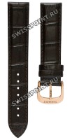 Коричневый кожаный ремешок Tissot T600033607, теленок, имитация крокодила, 19/18, розовая пряжка, для часов Tissot T-Classic Carson T085.410, T085.407, T085.427