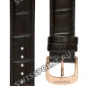 Коричневый кожаный ремешок Tissot T600033607, теленок, имитация крокодила, 19/18, розовая пряжка, для часов Tissot T-Classic Carson T085.410, T085.407, T085.427