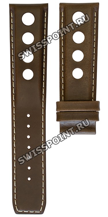 Коричневый кожаный ремешок Tissot T610045130, теленок, 22/20, без замка, для часов Tissot Heritage 1973 T124.427