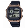 Черный полимерный ремешок Casio 10365960 для часов Casio AE-1200, AE-1300, F-108, W-216