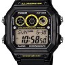 Черный полимерный ремешок Casio 10365960 для часов Casio AE-1200, AE-1300, F-108, W-216