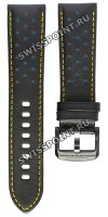 Черный кожаный ремешок Tissot T600041553, теленок, 22/20, черная пряжка, для часов Tissot Chrono XL T116.617