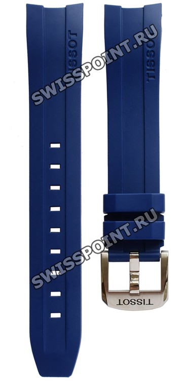 Синий каучуковый ремешок Tissot T603038014, интегрированный, стальная пряжка, для часов Tissot PRC 200 T055.410, T055.417, T055417A, T055.430