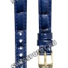 Синий кожаный ремешок Tissot T600046154, 12/10, желтая пряжка, для часов Tissot Heritage T128.109.36.022.00 Heritage Porto