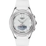 Белый силиконовый ремешок Tissot T610035118, интегрированный, без клипсы, для часов Tissot T-Touch Solar T075.220.17.017.00, T075.220.17.047.00
