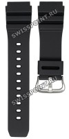 Черный полимерный ремешок Casio 10391336 для часов Casio MDV-106-1A, MDV-106B-1A1, MDV-106-7A, MDV-106B-1A2, MDV-106B-1A3