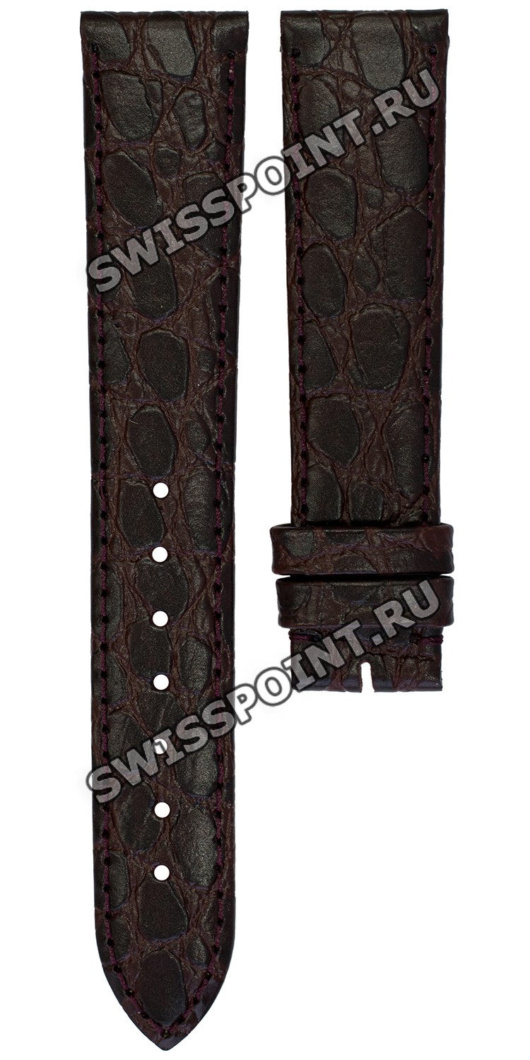 Оригинальный коричневый кожаный ремешок Longines L682100666, 18/16, без ...