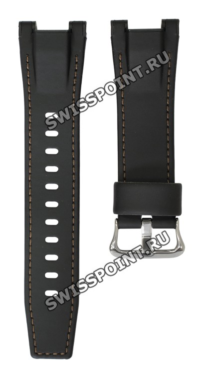 Черный кожаный ремешок Casio 10538348 для GST-W120L-1A
