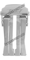 Стальной раскладной замок Tissot T640033544 с кнопками, 20 мм, для кожаного ремешка часов Tissot Heritage 150th Anniversary