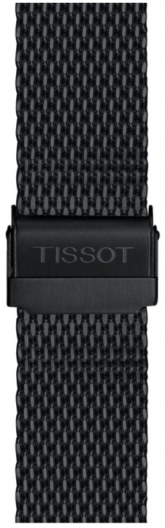 Браслет Tissot T605040721, черный, стальной, mesh, миланское плетение, для часов Tissot T101.417 T-Classic PR 100 Chronograph