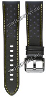 Черный кожаный ремешок Tissot T600041556, теленок, 22/20, черная пряжка, для часов Tissot Chrono XL T116.617