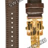 Коричневый кожаный ремешок Orient Star QU7686RC, 20/18 мм, розовая клипса, для часов Orient Star SDE00003B