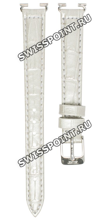 Серый кожаный ремешок Tissot T600046150, 12/10, стальная пряжка, для часов Tissot Heritage T128.109.16.282.00 Heritage Porto