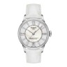 Белый кожаный ремешок Tissot T610036799, имитация крокодила,16/14, без замка, для часов Tissot Chemin des Tourelles Powermatic 80 Lady T099.207.16.116.00, T099.207.36.118.00