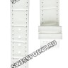Белый кожаный ремешок Tissot T610036799, имитация крокодила,16/14, без замка, для часов Tissot Chemin des Tourelles Powermatic 80 Lady T099.207.16.116.00, T099.207.36.118.00