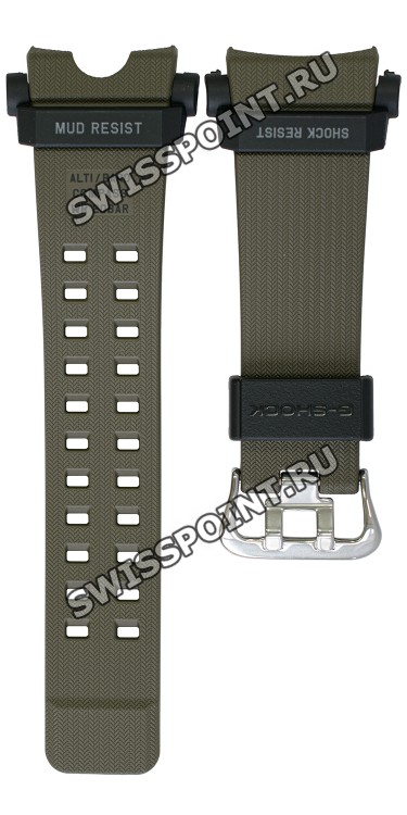 Зеленый полимерный ремешок Casio 10595228 для часов Casio GG-B100-1A3