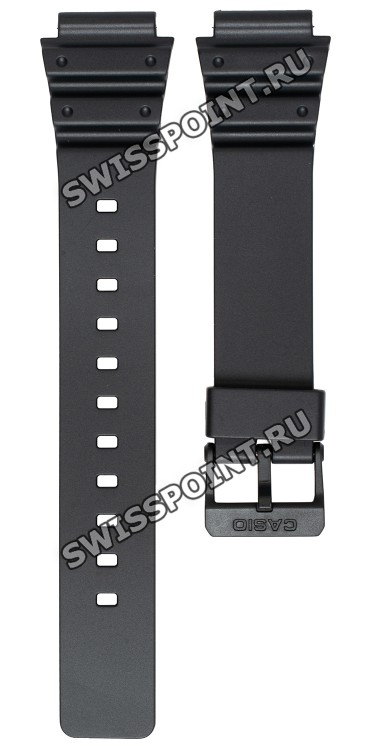 Черный полимерный ремешок Casio 10393907 для часов Casio MRW-200H-1B, MRW-200H-1B2, MRW-200H-1B3, MRW-200H-1E, MRW-200H-2B2, MRW-200H-9B