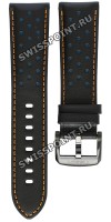 Черный кожаный ремешок Tissot T600041558, теленок, 22/20, черная пряжка, для часов Tissot Chrono XL T116.617