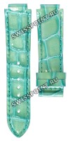 Голубой кожаный ремешок Tissot T610031321, теленок, 20/18, без замка, для часов Tissot Txl T061.310