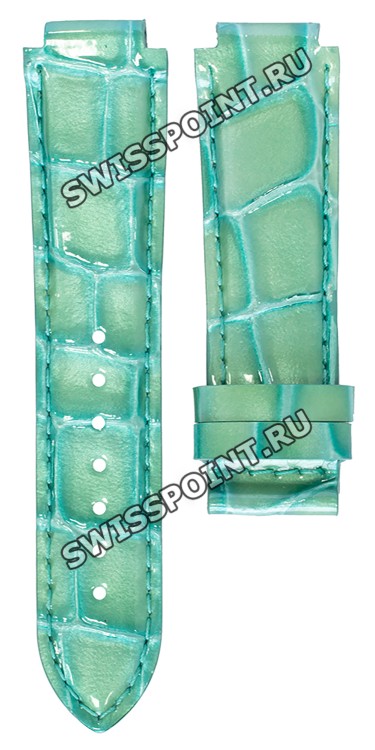 Голубой кожаный ремешок Tissot T610031321, теленок, 20/18, без замка, для часов Tissot Txl T061.310
