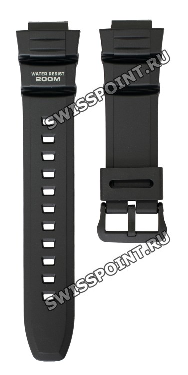 Черный полимерный ремешок Casio 10302043 для часов Casio AE-2000, AE-2100, WV-200
