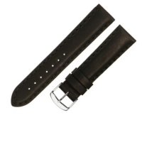 Черный кожаный ремешок из кожи теленка STAILER ORIGINAL 4861-2401 размер (24/22 мм), длина M (105 / 70) с тиснением под кожу теленка