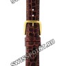 Коричневый кожаный ремешок Tissot T600013060, имитация крокодила, 18/16, желтая пряжка, для часов Tissot Old Desire T870/970