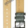 Серый кожаный ремешок Orient QUDEJD1B, 17/16 мм, черная пряжка, для часов Orient FQC0E001B