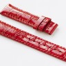 Красный кожаный ремешок Tissot T610036801, лаковый, имитация крокодила, 16/14, без замка, для часов Tissot Chemin des Tourelles Powermatic 80 Lady T099.207
