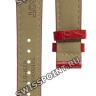 Красный кожаный ремешок Tissot T610036801, лаковый, имитация крокодила, 16/14, без замка, для часов Tissot Chemin des Tourelles Powermatic 80 Lady T099.207
