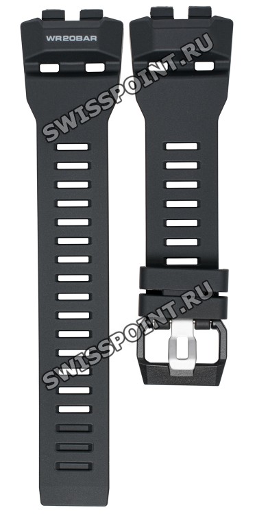 Черный полимерный ремешок Casio 10610292 для часов Casio GBD-100-1E, GBD-100SM-1E