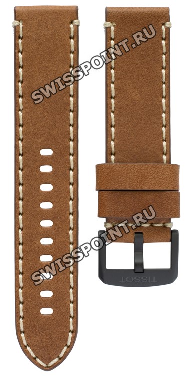 Коричневый ремешок Tissot T600043493 / T610043494, теленок, 22/22, черная пряжка, для часов Tissot Gent XL Swissmatic T116.407.36.051.01, T116.410.36.057.00