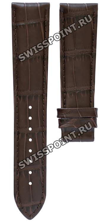 Коричневый кожаный ремешок Tissot T610045400, теленок, 21/18, без замка, для часов Tissot Gentleman T127.407, T127.410