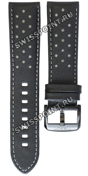 Черный кожаный ремешок Tissot T600041559, теленок, 22/20, черная пряжка, для часов Tissot Chrono XL T116.617.36.051.04