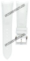 Белый кожаный ремешок Tissot T600035077, теленок, 23/18, с вырезом, перламутровый, стальная пряжка, для часов Tissot T2 T090.310, T090310A