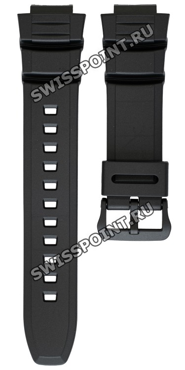 Черный полимерный ремешок Casio 10395874 для часов Casio W-S220-1A, W-S220-9A, HDD-S100-1A